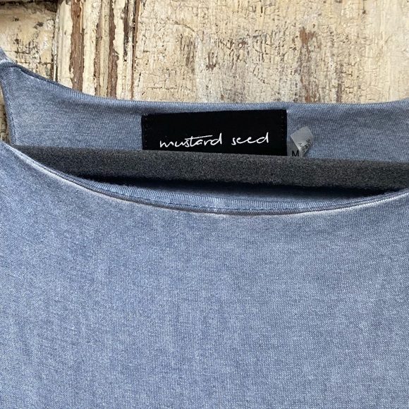 Mustard Seed Blue Halter Sundress Casual Sleeveless - Picture 4 of 4